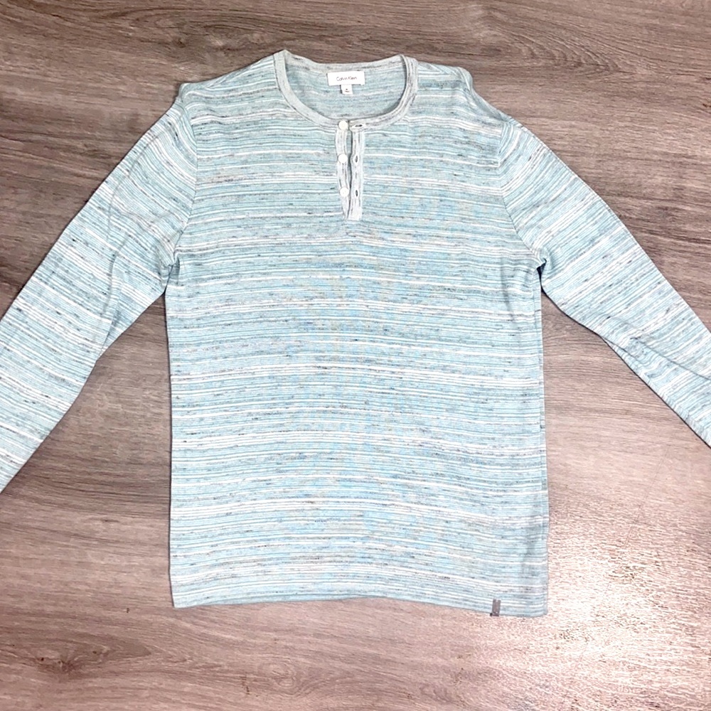 Thin Calvin Klein Sweater. Mint Green and Gray Size M Spring/Summer Never Worn